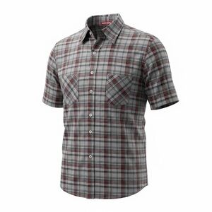 Montage Red & Gray Flannel Shirt XL